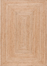 Rectangle Natural Plain Handmade Jute Rug